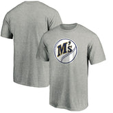 Seattle Mariners Cooperstown Collection Huntington Logo T-Shirt Heathered Gray