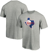 Texas Rangers Cooperstown Collection Huntington Logo T-Shirt Heathered Gray