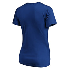 Atlanta Braves Women's Cooperstown Collection Huntington Logo V-Neck T-Shirt Royal