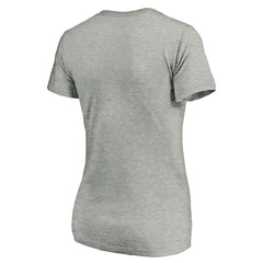 Philadelphia Phillies Women's Cooperstown Collection Huntington Logo V-Neck T-Shirt Heathered Gray