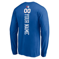 Philadelphia 76ers Playmaker Personalized Name & Number Long Sleeve T-Shirt sale - Royal sale