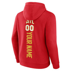 Atlanta Hawks Playmaker Personalized Name & Number Pullover Hoodie - Red sale