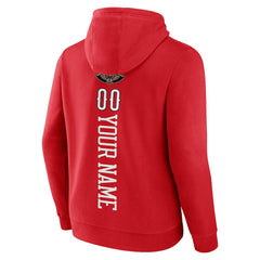 New Orleans Pelicans Playmaker Personalized Name & Number Pullover Hoodie - Red on sale