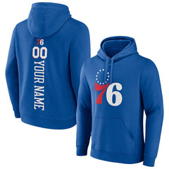 Philadelphia 76ers Playmaker Personalized Name & Number Pullover Hoodie - Royal outlet