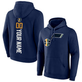 Utah Jazz Playmaker Personalized Name & Number Pullover Hoodie - Navy on sale