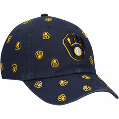 Milwaukee Brewers Women's Confetti Clean Up Adjustable Hat Navy