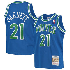 Kevin Garnett Minnesota Timberwolves Youth 1995-96 Hardwood Classics Swingman Jersey - Blue sale