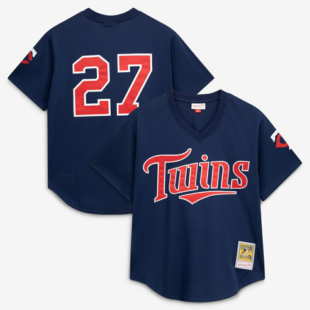 David Ortiz Minnesota Twins 2002 Cooperstown Collection Mesh Batting Practice Jersey Navy