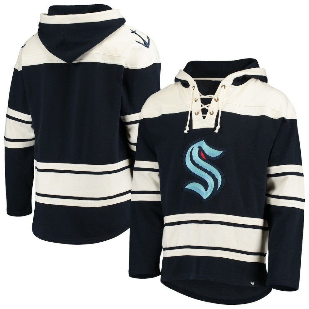 Seattle Kraken '47 Superior Lacer Hoodie - Navy Hoodies