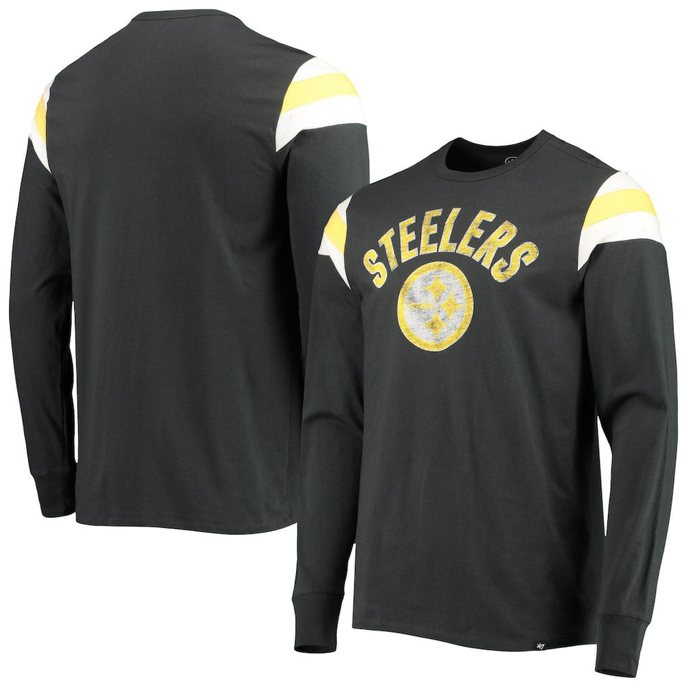 Pittsburgh Steelers '47 Franklin Rooted Long Sleeve T-Shirt - Black for sale