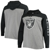 Las Vegas Raiders '47 Franklin Wooster Long Sleeve Hoodie T-Shirt - Heathered Gray/Black cheap