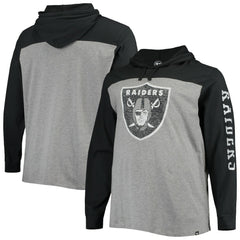 Las Vegas Raiders '47 Franklin Wooster Long Sleeve Hoodie T-Shirt - Heathered Gray/Black cheap