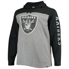 Las Vegas Raiders '47 Franklin Wooster Long Sleeve Hoodie T-Shirt - Heathered Gray/Black cheap