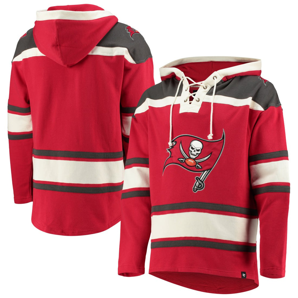 Tampa Bay Buccaneers '47 Lacer V-Neck Pullover Hoodie - Red online
