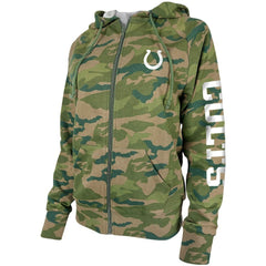 Indianapolis Colts New Era Women's Raglan Full-Zip Hoodie - Camo discount