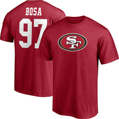 Nick Bosa San Francisco 49ers Player Icon Name & Number T-Shirt - Scarlet outlet