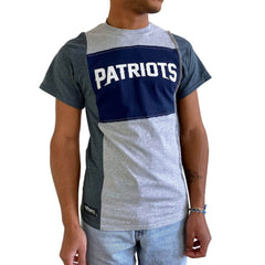 New England Patriots Refried Apparel Sustainable Split T-Shirt - Heather Gray sale