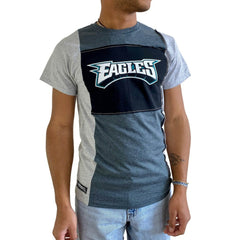 Philadelphia Eagles Refried Apparel Sustainable Split T-Shirt - Heather Charcoal on sale