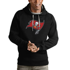 Tampa Bay Buccaneers Antigua Victory Pullover Hoodie - Black outlet