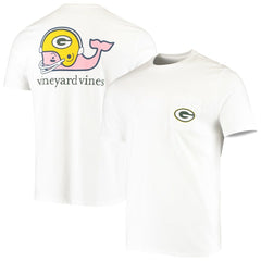 Green Bay Packers Vineyard Vines Big & Tall Helmet T-Shirt - White cheap