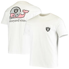 Las Vegas Raiders Vineyard Vines Big & Tall Helmet T-Shirt - White for sale