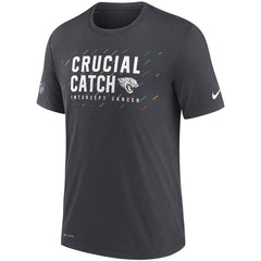 Jacksonville Jaguars NFL Crucial Catch Performance T-Shirt - Charcoal outlet