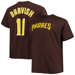 Yu Darvish San Diego Padres Big & Tall Name & Number T-Shirt Brown
