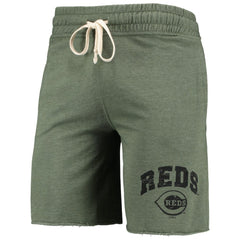 Cincinnati Reds Concepts Sport Mainstream Tri-Blend Shorts Heathered Olive