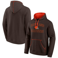 Cleveland Browns Tiebreaker Pullover Hoodie - Brown discount