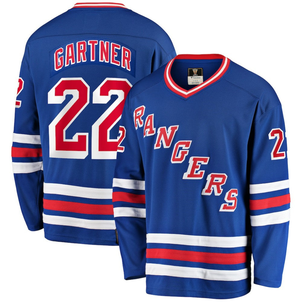 Mike Gartner New York Rangers Fanatics Premier Breakaway Retired Player Jersey - Blue Jerseys