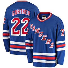 Mike Gartner New York Rangers Fanatics Premier Breakaway Retired Player Jersey - Blue Jerseys