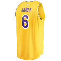 LeBron James Los Angeles Lakers #6 Fast Break Replica Player Jersey Gold - Icon Edition on sale