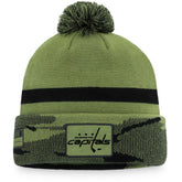 Washington Capitals Fanatics Military Appreciation Cuffed Knit Hat with Pom - Camo Hats