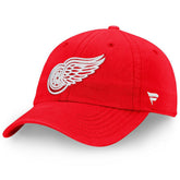 Detroit Red Wings Fanatics Core Primary Logo Adjustable Hat - Red Hats