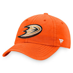 Anaheim Ducks Fanatics Core Primary Logo Adjustable Hat - Orange Hats
