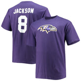 Lamar Jackson Baltimore Ravens Big & Tall Player Name & Number T-Shirt - Purple for sale