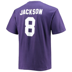 Lamar Jackson Baltimore Ravens Big & Tall Player Name & Number T-Shirt - Purple for sale
