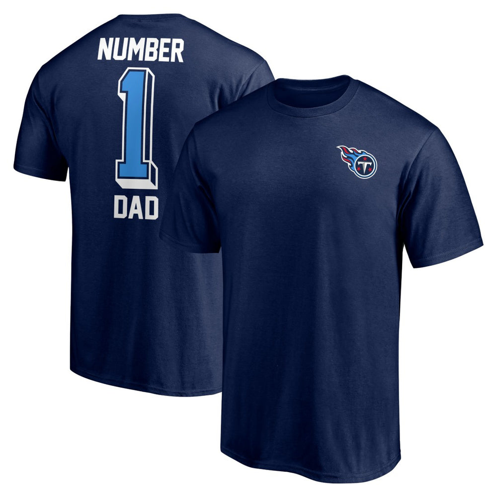 Tennessee Titans #1 Dad T-Shirt - Navy outlet