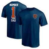 Chicago Bears #1 Dad T-Shirt - Navy cheap