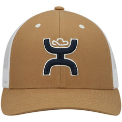 Dallas Cowboys HOOey Logo Trucker Snapback Hat - Tan/White for sale