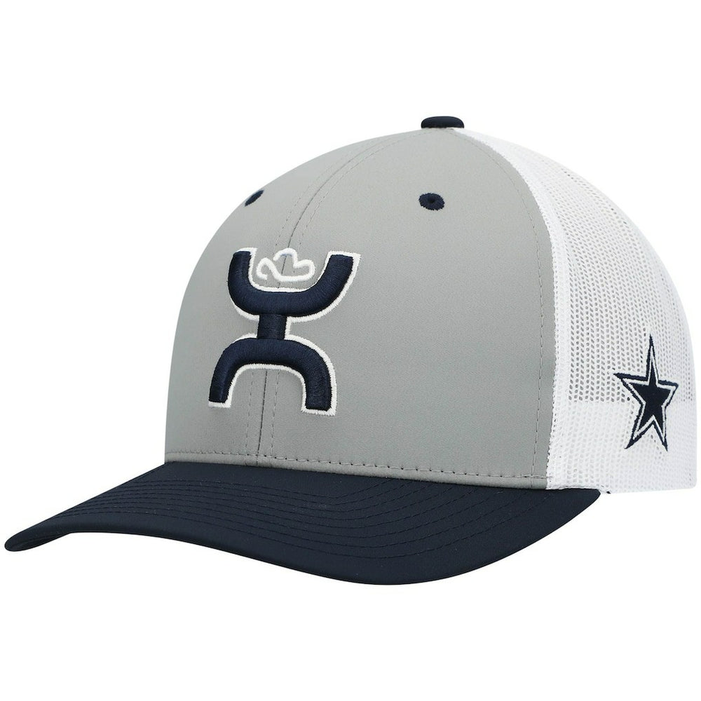 Dallas Cowboys HOOey Tri-Color H Trucker Snapback Hat - Gray/Navy online