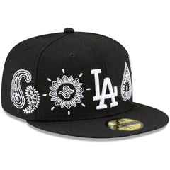 Los Angeles Dodgers Paisley Elements 59FIFTY Fitted Hat Black