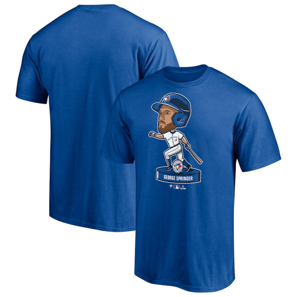 George Springer Toronto Blue Jays Bobblehead T-Shirt Royal
