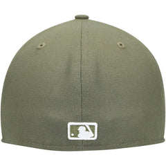 Chicago White Sox White Logo 59FIFTY Fitted Hat Olive
