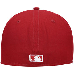 Milwaukee Brewers White Logo 59FIFTY Fitted Hat Cardinal