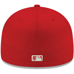 Los Angeles Angels White Logo 59FIFTY Fitted Hat Red
