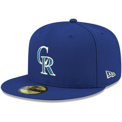 Colorado Rockies White Logo 59FIFTY Fitted Hat Royal