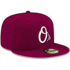 Baltimore Orioles White Logo 59FIFTY Fitted Hat Cardinal