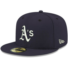 Athletics White Logo 59FIFTY Fitted Hat Navy