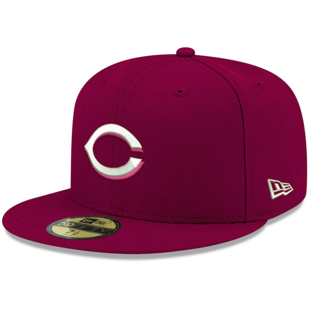 Cincinnati Reds White Logo 59FIFTY Fitted Hat Cardinal